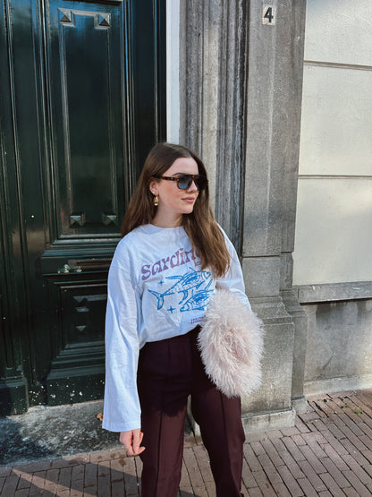 Studio Amaya Sardines longsleeve print wit