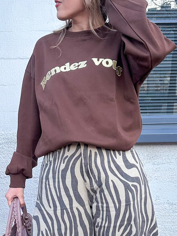 Rendez vous sweater bruin