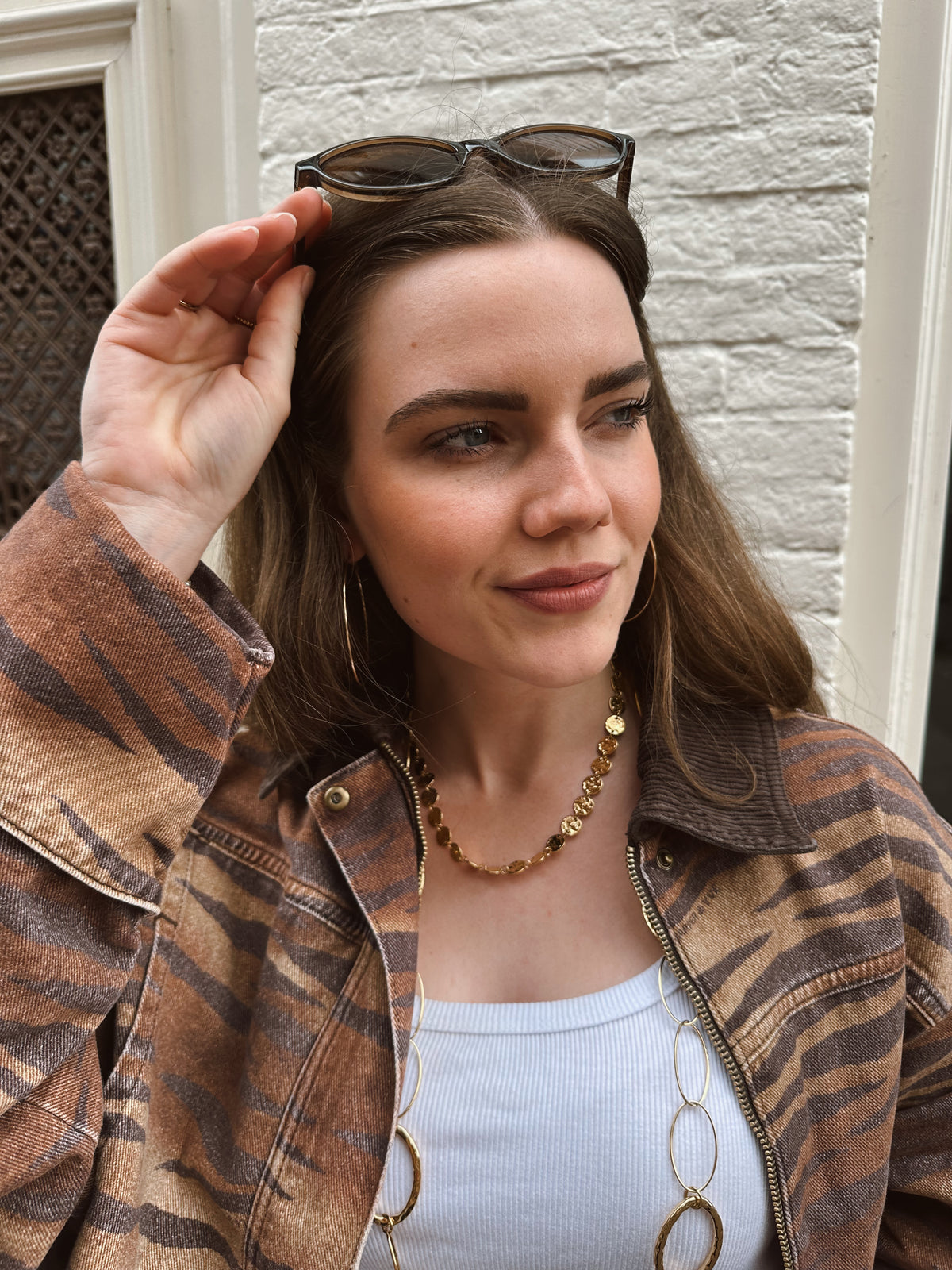Billionaire korte chain ketting met muntjes gold