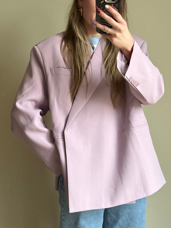 Boxy oversized blazer lila