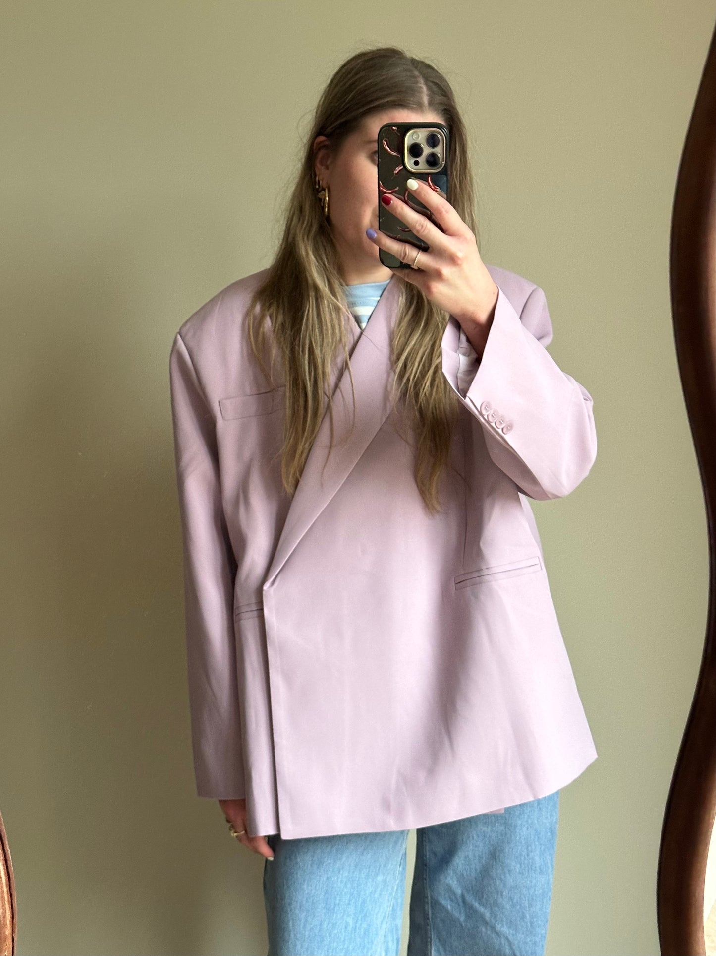 Boxy oversized blazer lila