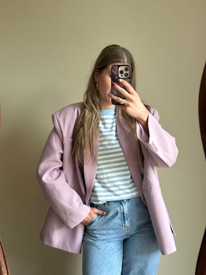 Boxy oversized blazer lila