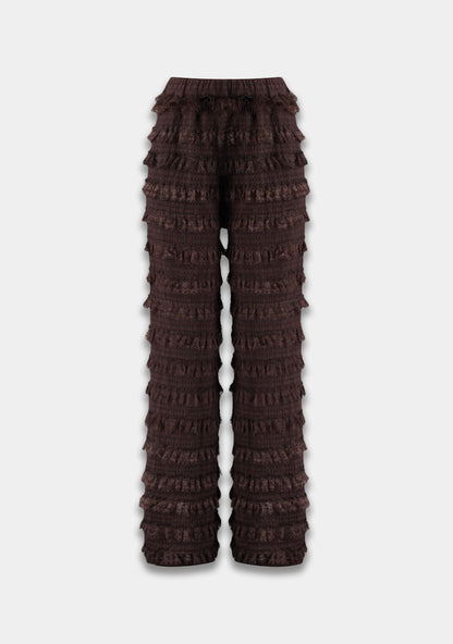 Harper & Yve LO ruffle pants brown