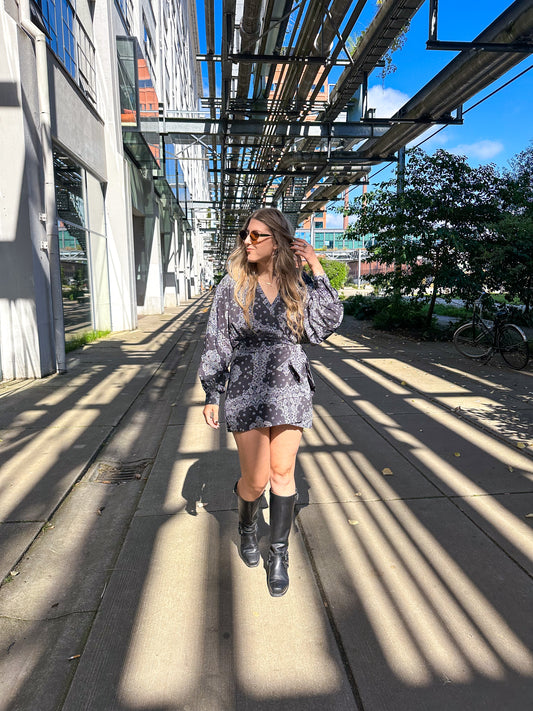 Bandana dress zwart
