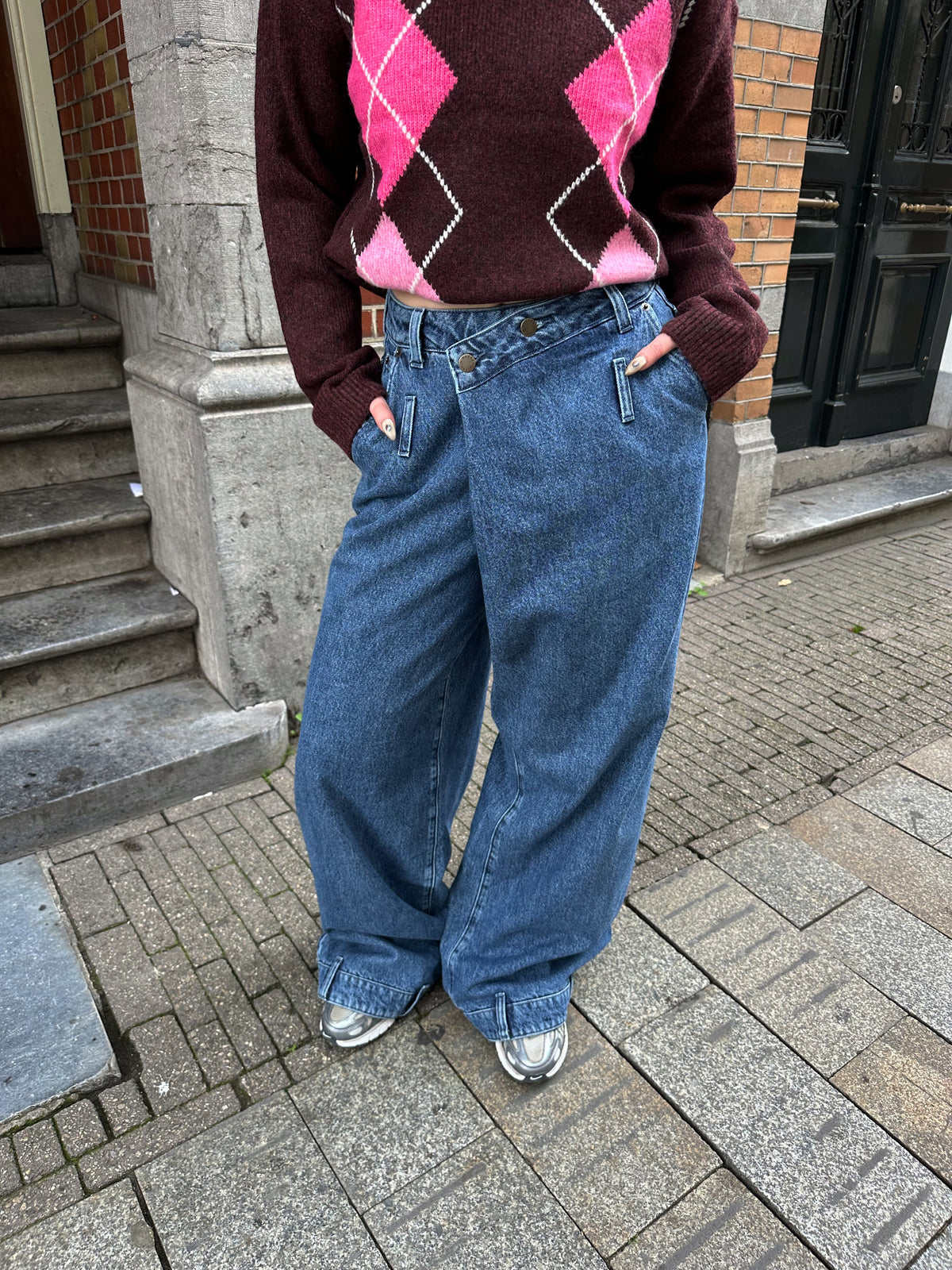 Harper & Yve Dean wide leg jeans blue