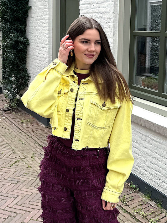 Harper & Yve Willow denim jacket geel