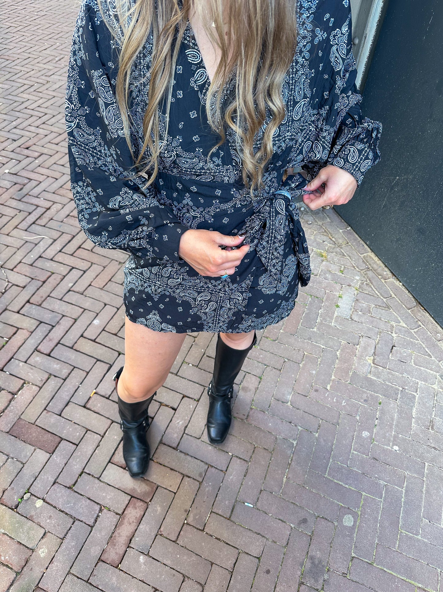 Bandana dress zwart
