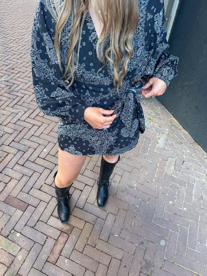 Bandana dress zwart