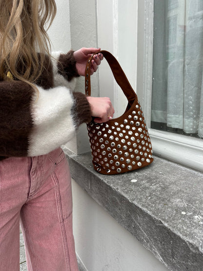Roos tas studs suede