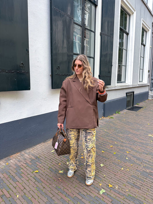 Boxy oversized blazer bruin