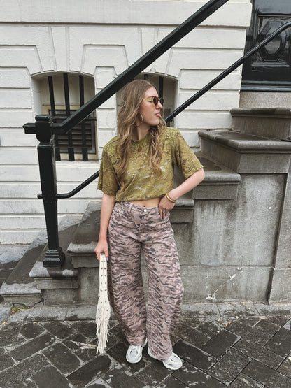 Refined Department ANGIE t-shirt gebloemd army green