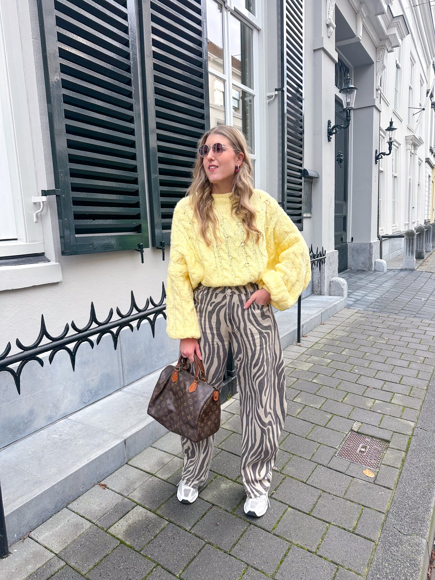 Nova cable knit geel