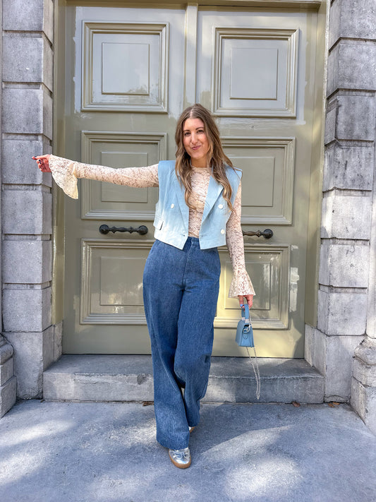 Elize gilet blauw