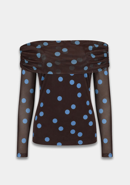 Harper & Yve Jenny off shoulder top polkadot