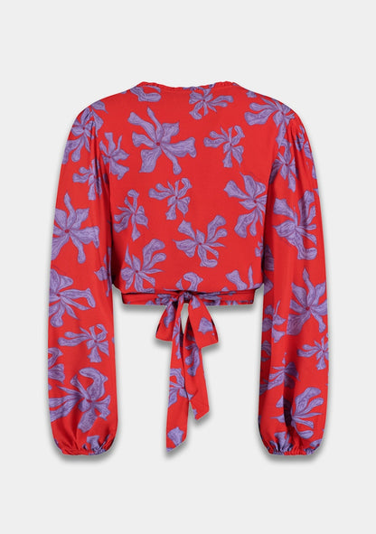 Harper & Yve Flora wikkel top rood