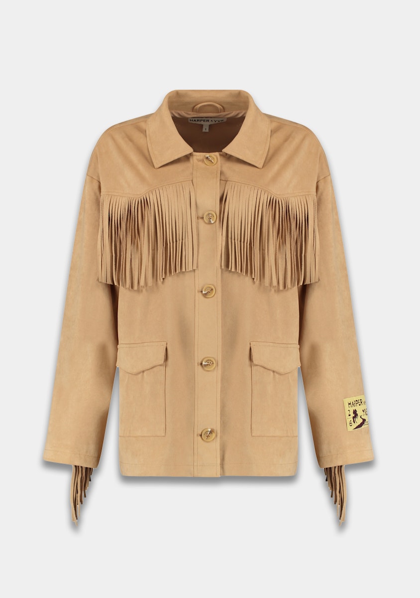 Harper & Yve Jacket Quinn fringe beige