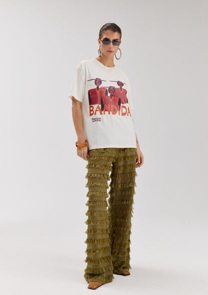 Harper & Yve LO ruffle pants groen