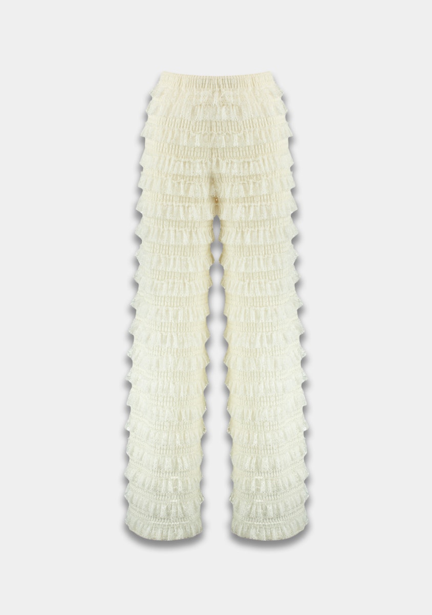 Harper & Yve LO ruffle pants wit - Terug in mei! Join the waitlist