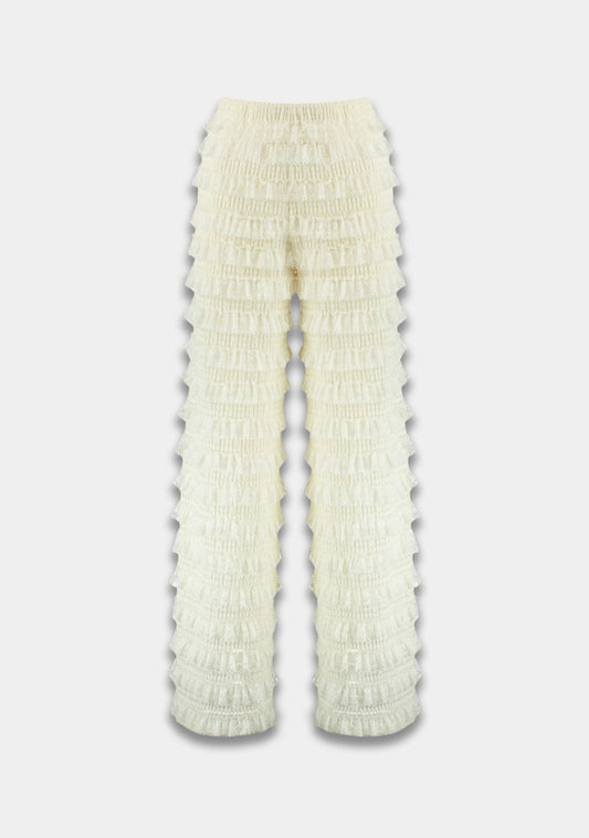 Harper & Yve LO ruffle pants wit - Terug in mei! Join the waitlist