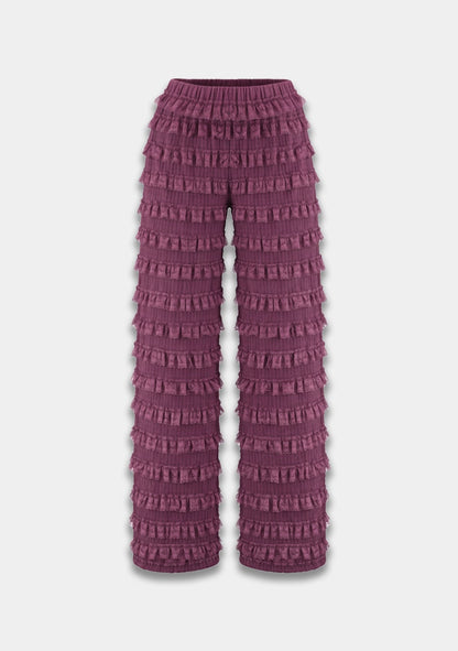 Harper & Yve LO ruffle pants paars
