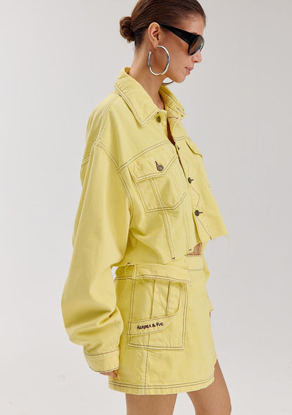 Harper & Yve Willow denim jacket geel