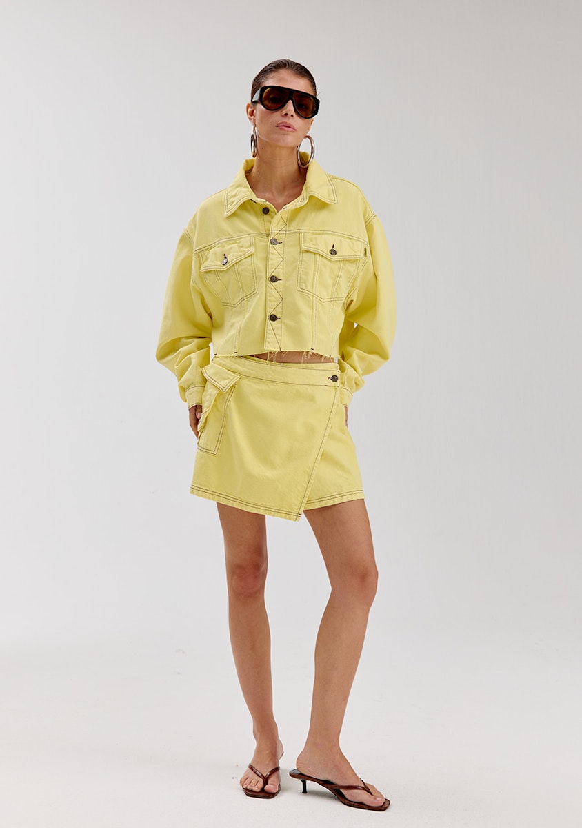 Harper & Yve Willow denim jacket geel