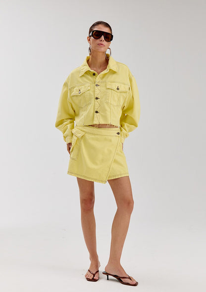 Harper & Yve Willow denim jacket geel