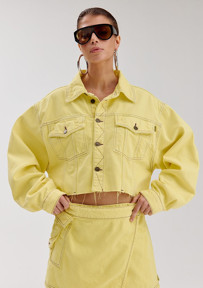 Harper & Yve Willow denim jacket geel