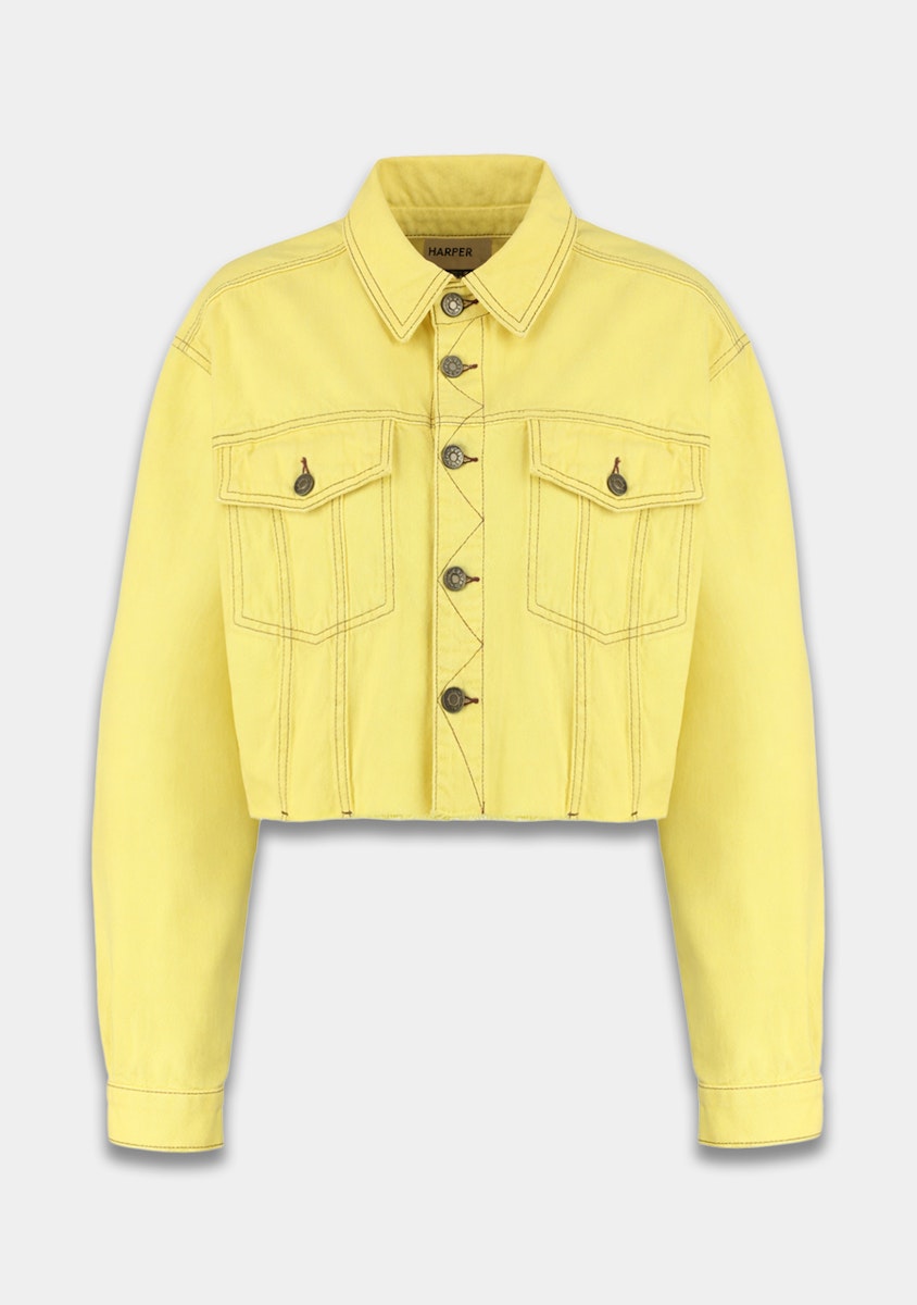 Harper & Yve Willow denim jacket geel