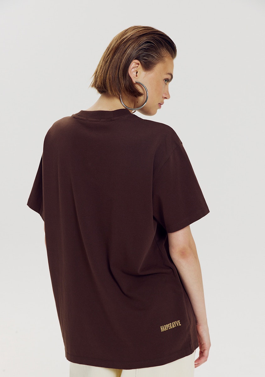 Harper & Yve Moody t-shirt bruin