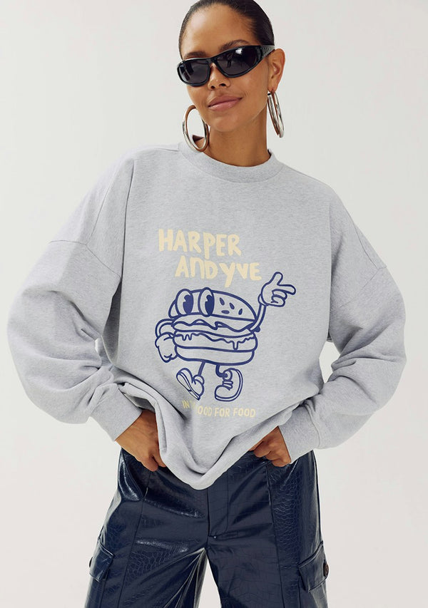 Harper & Yve Ace Moodforfood sweater grey