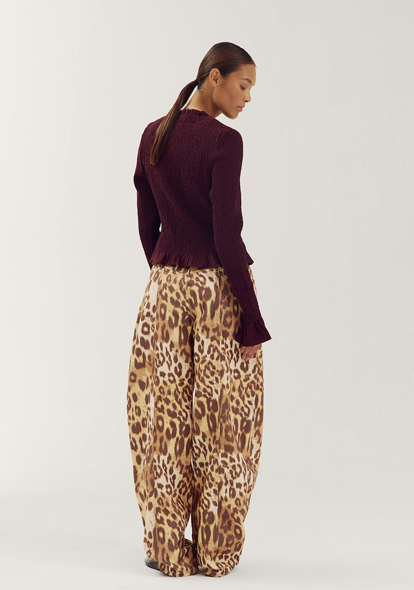 Harper & Yve Arden barrel jeans wild leopard