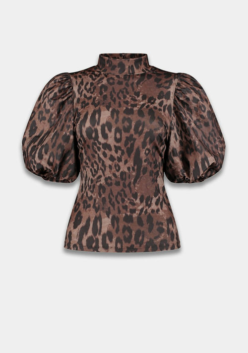 Harper & Yve Betty top leopard bruin