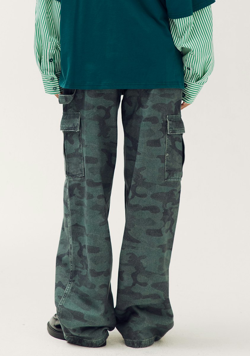 Harper & Yve Dana camouflage jeans dark green