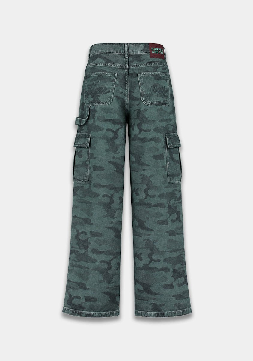Harper & Yve Dana camouflage jeans dark green