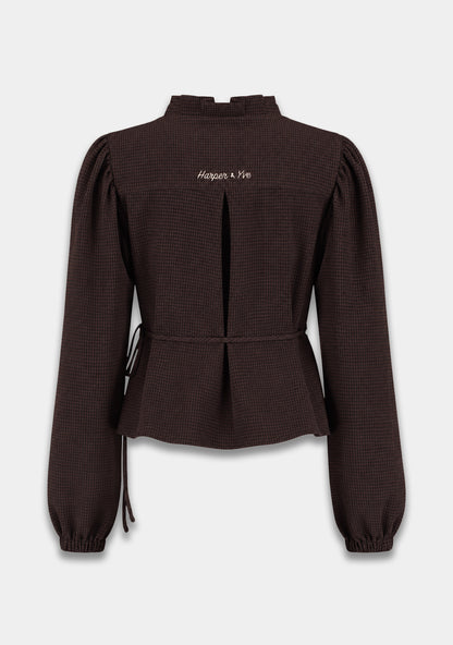 Harper & Yve Debby wikkeltop checkered bruin