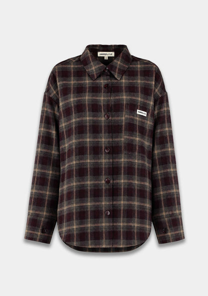 Harper & Yve Jella checkered oversized blouse