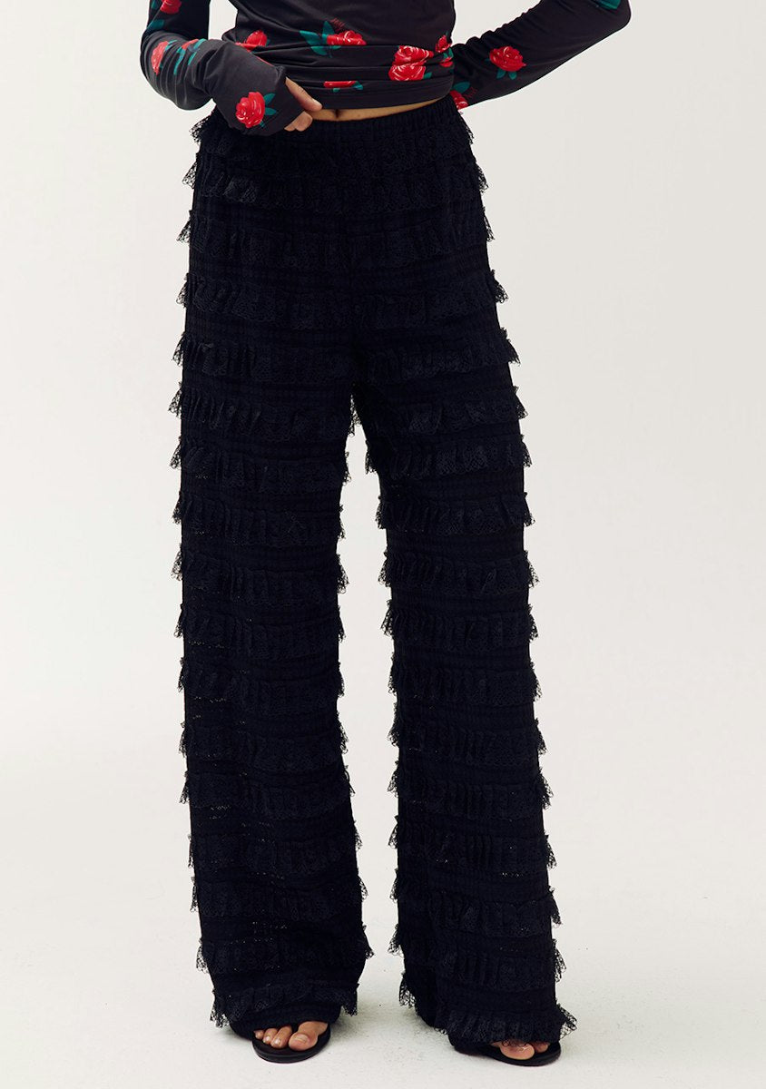 Harper & Yve LO ruffle pants black