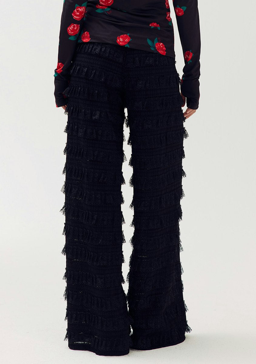 Harper & Yve LO ruffle pants black