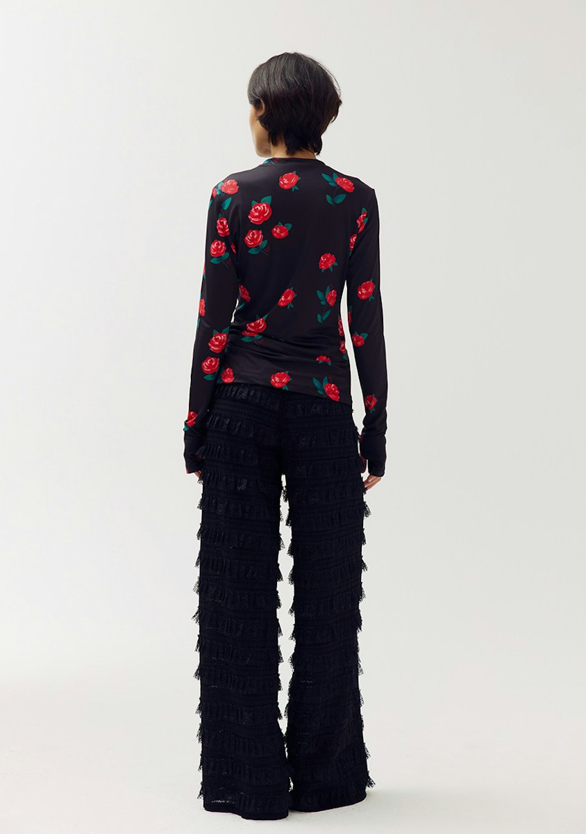 Harper & Yve LO ruffle pants black