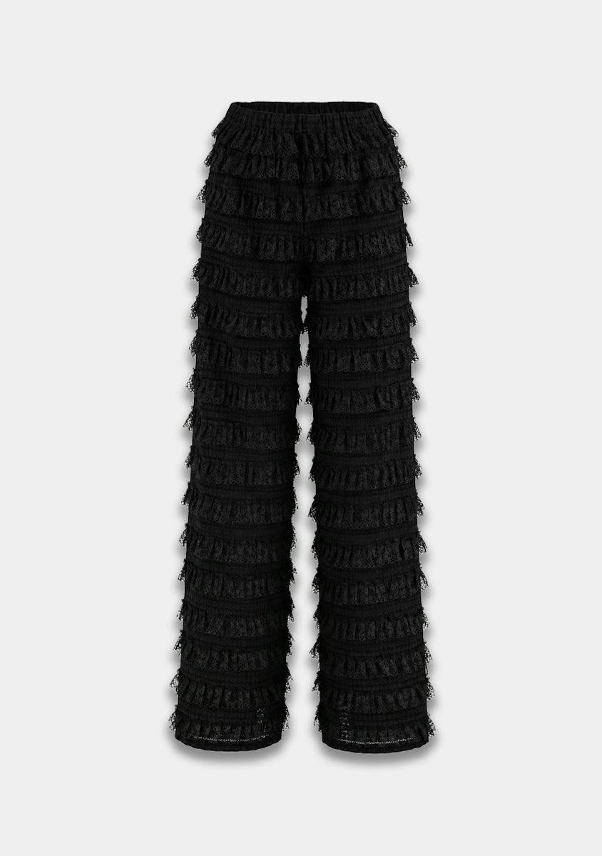 Harper & Yve LO ruffle pants black