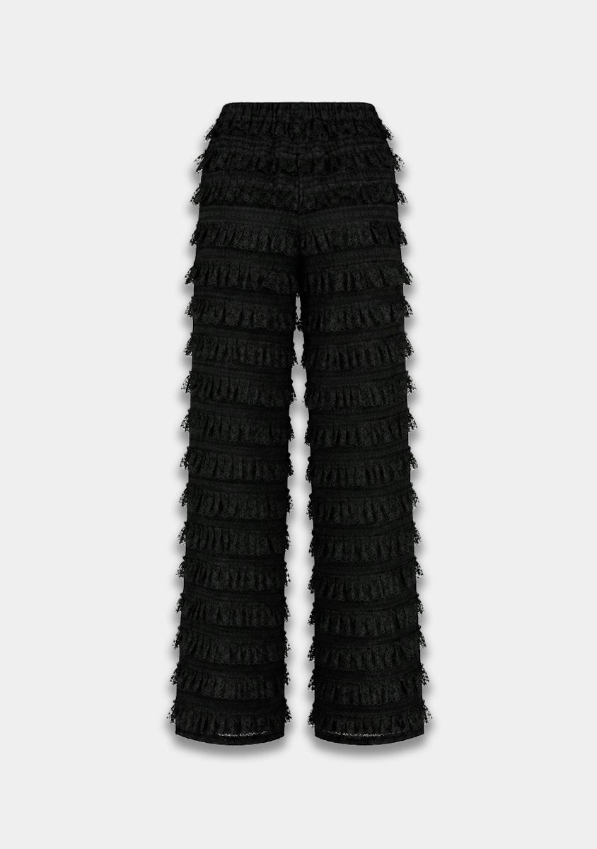 Harper & Yve LO ruffle pants black