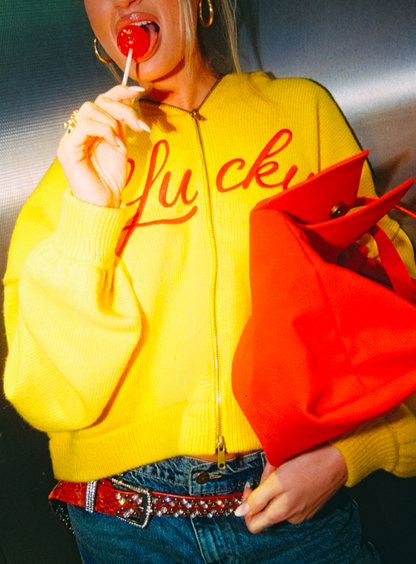 Harper & Yve Lucky cardigan yellow