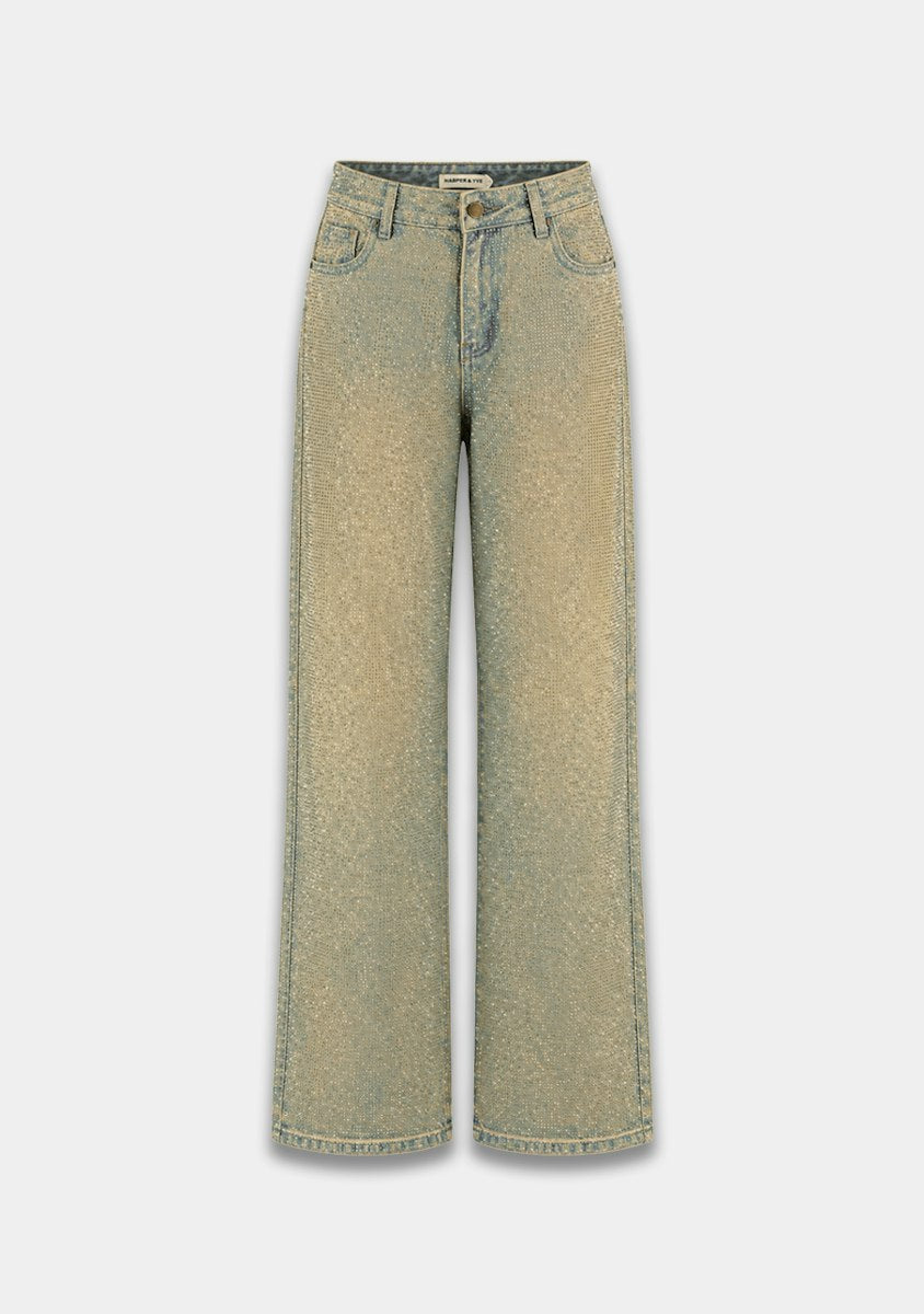 Harper & Yve Yve straight leg jeans strass