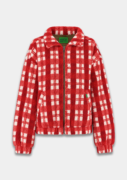 Harper & Yve Bertje jacket checkered khaki red