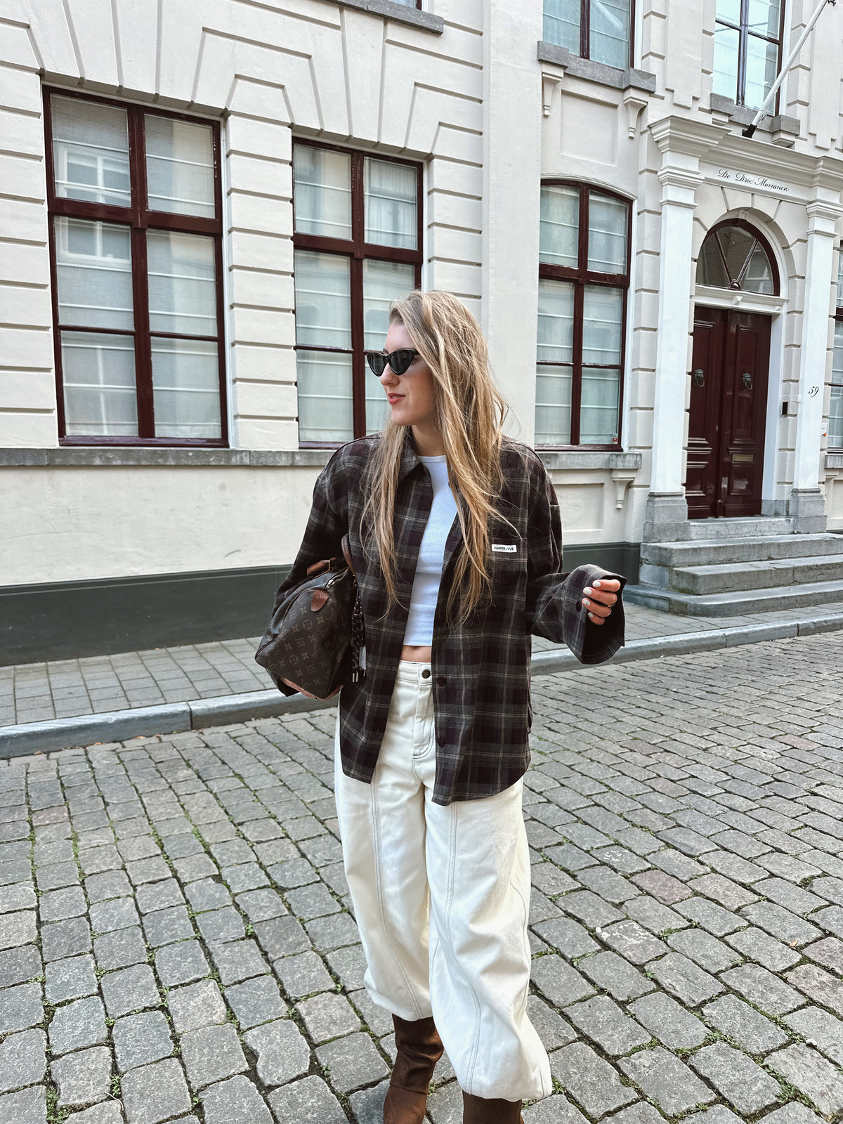 Harper & Yve Jella checkered oversized blouse