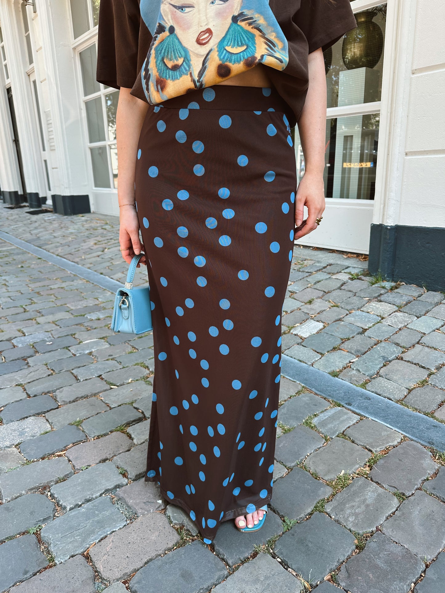 Harper & Yve Leny skirt polkadot bruin