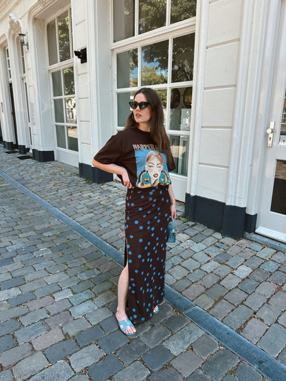 Harper & Yve Leny skirt polkadot bruin