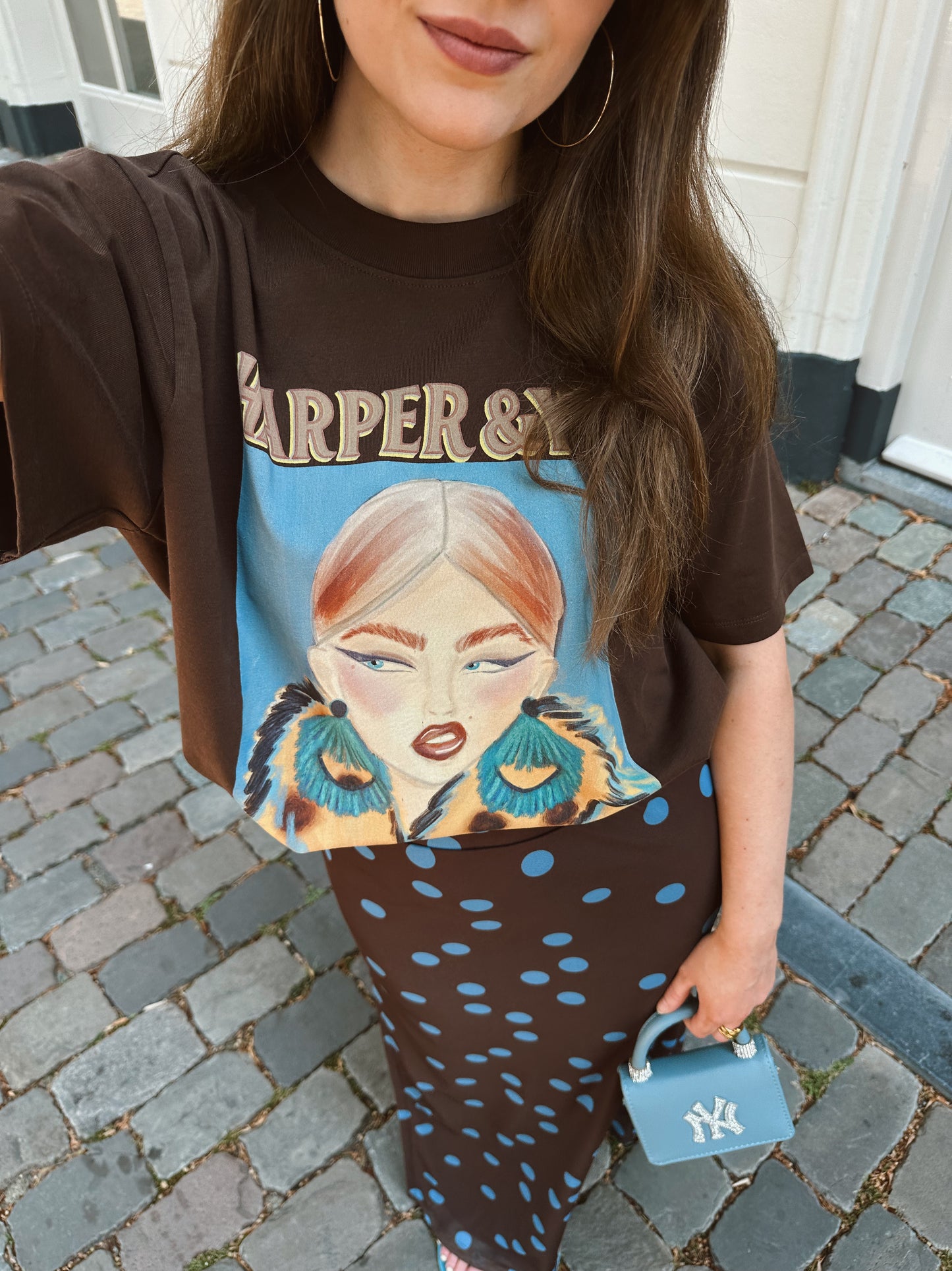 Harper & Yve Moody t-shirt bruin