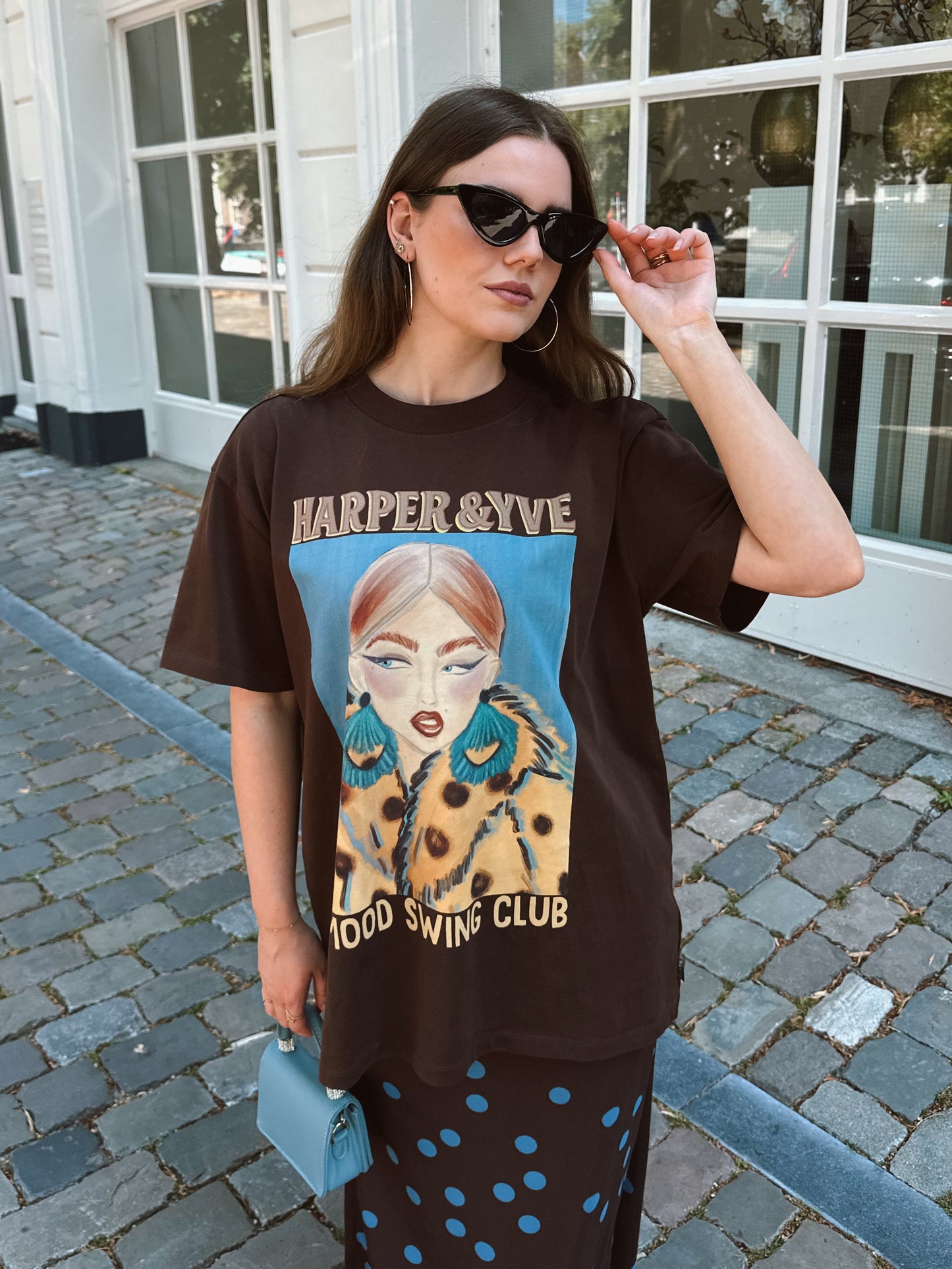 Harper & Yve Moody t-shirt bruin